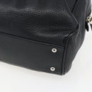 Salvatore Ferragamo Gancini Hand Bag Leather Black Silver Auth am10666-12