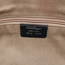 Salvatore Ferragamo Gancini Hand Bag Leather Black Silver Auth am10666-15