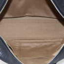 Salvatore Ferragamo Gancini Hand Bag Leather Black Silver Auth am10666-16