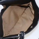 Salvatore Ferragamo Gancini Hand Bag Leather Black Silver Auth am10666-23