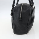 Salvatore Ferragamo Gancini Hand Bag Leather Black Silver Auth am10666-5