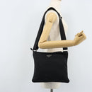 PRADA Shoulder Bag Nylon Black Silver Auth am10675-22