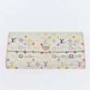 LOUIS VUITTON Multicolor Portefeuille Sarah Long Wallet 2 Set White Auth am10676-11
