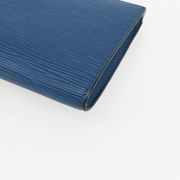 LOUIS VUITTON Epi Pochette Accessoires Pouch Blauw M52985 LV Auth am10677