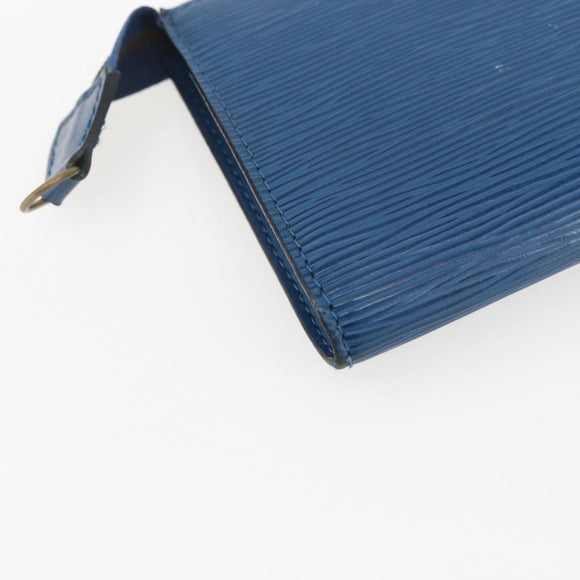 LOUIS VUITTON Epi Pochette Accessoires Pouch Blauw M52985 LV Auth am10677