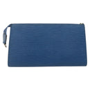 LOUIS VUITTON Epi Pochette Accessoires Pouch Blauw M52985 LV Auth am10677-2