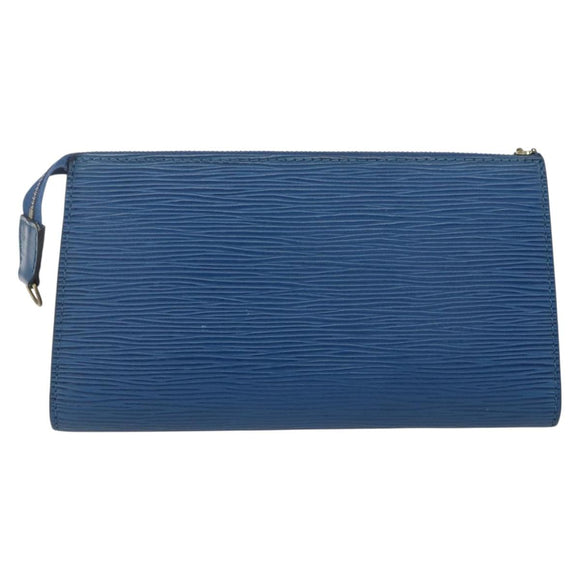 LOUIS VUITTON Epi Pochette Accessoires Pouch Blauw M52985 LV Auth am10677