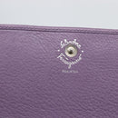 Salvatore Ferragamo Gancini Long Wallet Leather Silver Light purple Auth am10678-12