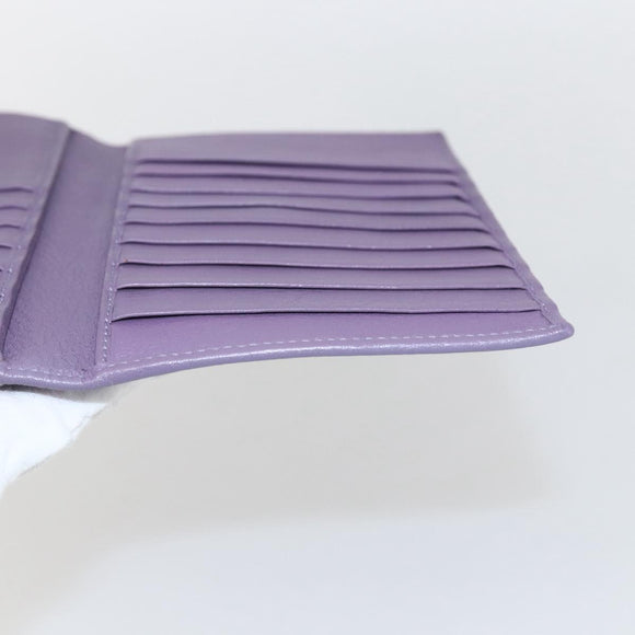 Salvatore Ferragamo Gancini Long Wallet Leather Silver Light purple Auth am10678