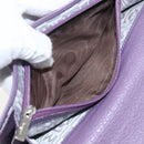 Salvatore Ferragamo Gancini Long Wallet Leather Silver Light purple Auth am10678-20