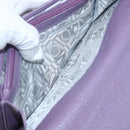 Salvatore Ferragamo Gancini Long Wallet Leather Silver Light purple Auth am10678-21
