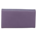 Salvatore Ferragamo Gancini Long Wallet Leather Silver Light purple Auth am10678-3