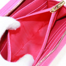 Salvatore Ferragamo Gancini Round Long Wallet Leather Pink Gold Auth am10679V-20