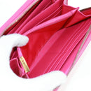 Salvatore Ferragamo Gancini Round Long Wallet Leather Pink Gold Auth am10679V-21