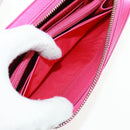 Salvatore Ferragamo Gancini Round Long Wallet Leather Pink Gold Auth am10679V-22