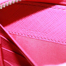 Salvatore Ferragamo Gancini Round Long Wallet Leather Pink Gold Auth am10679V-23