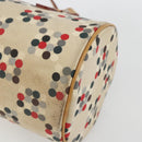 BURBERRY Blue Label Hand Bag Canvas Beige Silver Auth am10683-12