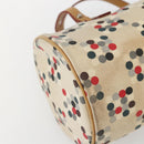 BURBERRY Blue Label Hand Bag Canvas Beige Silver Auth am10683-13