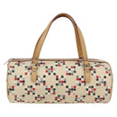 BURBERRY Blue Label Hand Bag Canvas Beige Silver Auth am10683-2