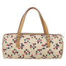BURBERRY Blue Label Hand Bag Canvas Beige Silver Auth am10683-3