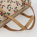BURBERRY Blue Label Hand Bag Canvas Beige Silver Auth am10683-7