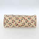BURBERRY Blue Label Hand Bag Canvas Beige Silver Auth am10683-9