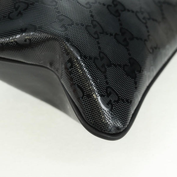 GUCCI GG Implementation Shoulder Bag PVC Black 295257 Auth am10685V
