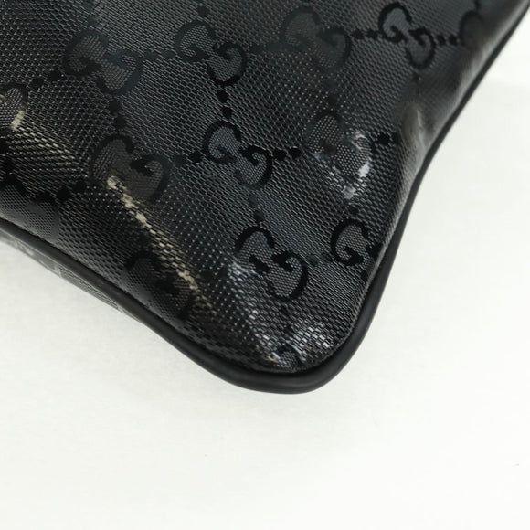 GUCCI GG Implementation Shoulder Bag PVC Black 295257 Auth am10685V