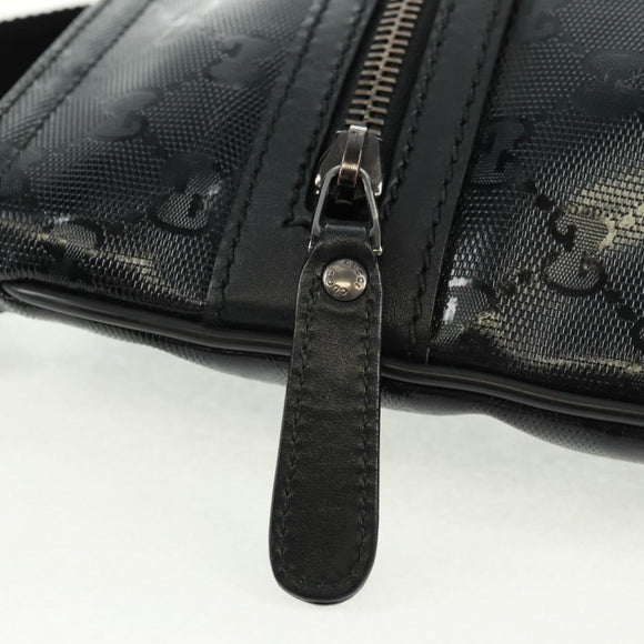 GUCCI GG Implementation Shoulder Bag PVC Black 295257 Auth am10685V