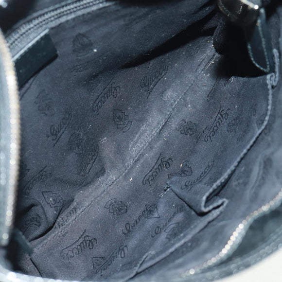 GUCCI GG Implementation Shoulder Bag PVC Black 295257 Auth am10685V