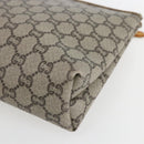 GUCCI GG Plus Supreme Clutch Bag PVC Beige Gold Auth am10687-15