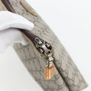 GUCCI GG Plus Supreme Clutch Bag PVC Beige Gold Auth am10687-8