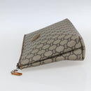 GUCCI GG Plus Supreme Clutch Bag PVC Beige Gold Auth am10687-3