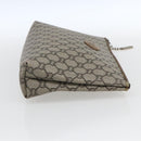 GUCCI GG Plus Supreme Clutch Bag PVC Beige Gold Auth am10687-4