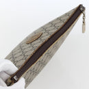 GUCCI GG Plus Supreme Clutch Bag PVC Beige Gold Auth am10687-5