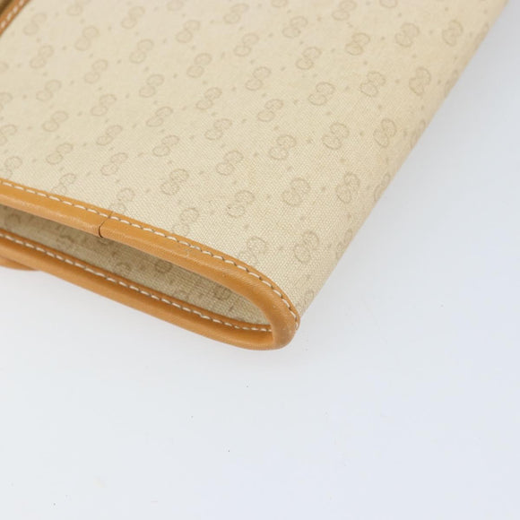 GUCCI Micro GG Supreme Umhängetasche PVC Elfenbein Gold Auth am10690