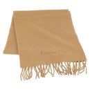 Christian Dior Scarf Wool Beige Auth am10694-1