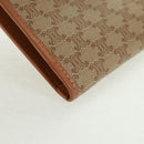 CELINE Macadam Canvas Gamaguchi Long Wallet PVC Beige Gold Auth am10697V-8