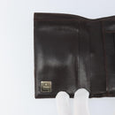 FENDI Zucca Canvas Dreifach Geldbörse Schwarz Braun Auth am10699-18