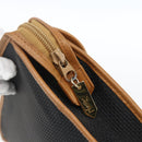 SAINT LAURENT Clutch Bag Leather Black Gold Auth am10700-8