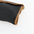 SAINT LAURENT Clutch Bag Leather Black Gold Auth am10700-7