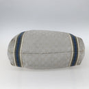 GUCCI GG Canvas Sherry Line Tote Bag Gray Silver 189669 Auth am10701-9