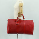 LOUIS VUITTON Epi Keepall 50 Boston Bag Red M42967 LV Auth am10702V-22