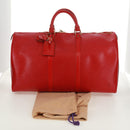 LOUIS VUITTON Epi Keepall 50 Boston Bag Red M42967 LV Auth am10702V-12