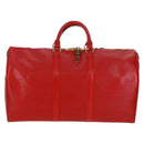 LOUIS VUITTON Epi Keepall 50 Boston Bag Red M42967 LV Auth am10702V-2
