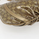 GUCCI GG Crystal Shoulder Bag Coated Canvas Gold 203257 Auth am10706-14