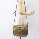 GUCCI GG Crystal Shoulder Bag Coated Canvas Gold 203257 Auth am10706-22