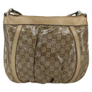 GUCCI GG Crystal Shoulder Bag Coated Canvas Gold 203257 Auth am10706-2
