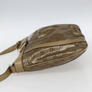 GUCCI GG Crystal Shoulder Bag Coated Canvas Gold 203257 Auth am10706-3