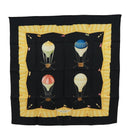 BVLGARI Scarf Silk Black Auth am10707V-1